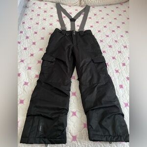 Firefly Aquabase Elite Black Snow/Ski Pants with Suspenders Youth Small 8-10